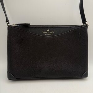 Kate Spade New York Joeley Small Black Shimmy Glitter Crossbody Handbag